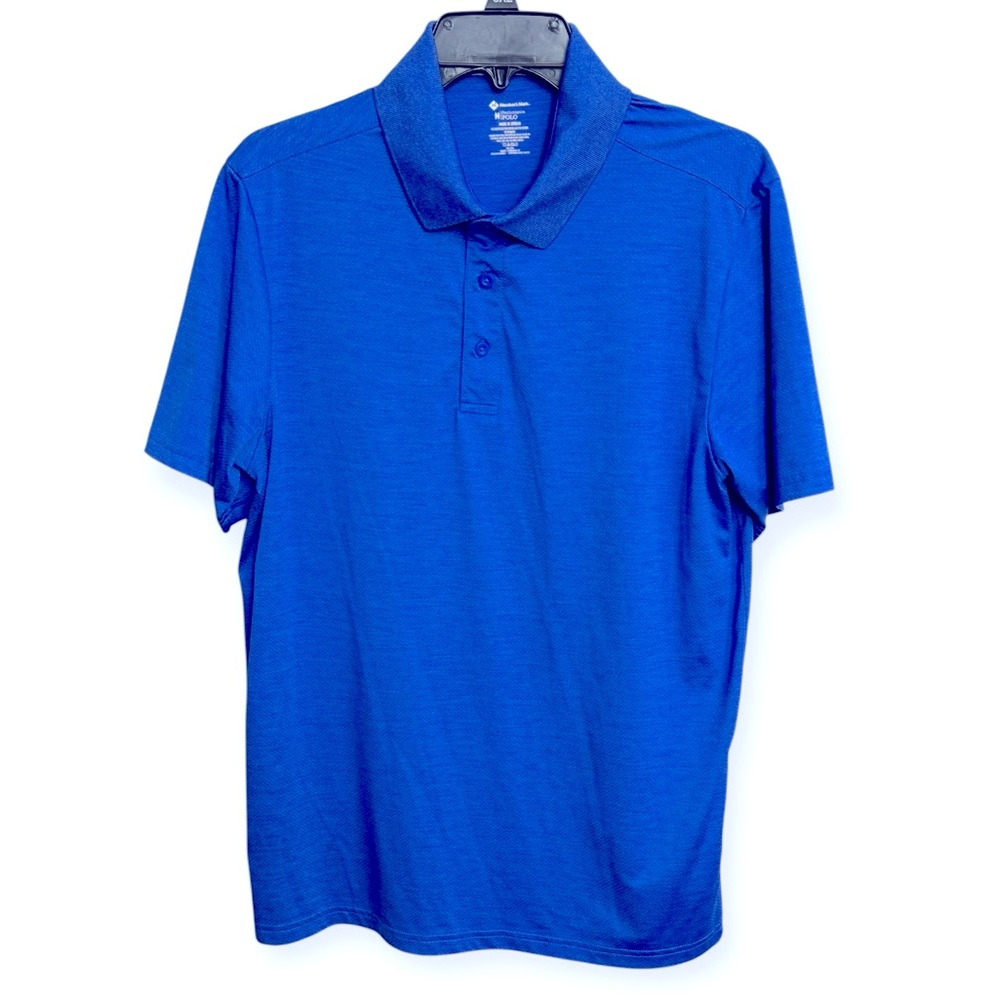 Members Mark Men’s Vibrant Blue‎ Performance Polo Shirt Size M